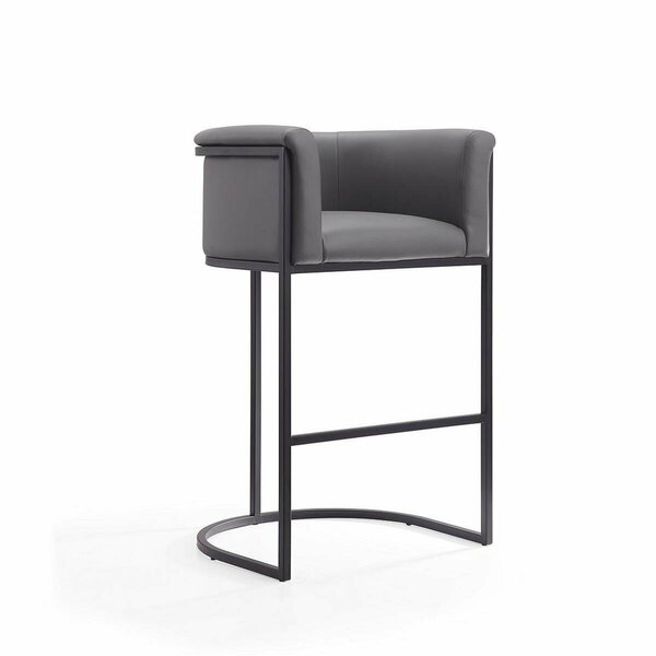 Celebracion Cosmopolitan Grey & Black Metal Barstool 37.8 x 23.7 x 21 in. CE2616372